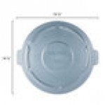 Rubbermaid® FG261960GRAY BRUTE 20 Gallon Gray Round Trash Can Lid