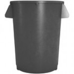 Carlisle 84103224 Bronco 32 Gallon Orange Round Trash Can