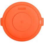 Carlisle 84103224 Bronco 32 Gallon Orange Round Trash Can