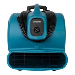 XPOWER X-830H Blue 3-Speed Air Mover with Telescopic Handle and Wheels - 1 hp