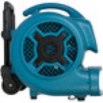 XPOWER X-830H Blue 3-Speed Air Mover with Telescopic Handle and Wheels - 1 hp