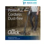 NaceCare Solutions NQ 100 Quick 915618 Cordless Stick Vacuum with HEPA Filtration, 2 Lithium-Ion Batteries, Charger, 6 Pods, and Crevice Tool