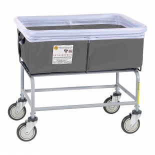 R&B Wire Products, Inc. 3 Bushel Gray Elevated Antimicrobial Vinyl Basket Truck with Bumper 463SOB/ANTI/GRY R&B Wire Products, Inc. 3 Bushel Gray Elevated Antimicrobial Vinyl Basket Truck with Bumper 463SOB/ANTI/GRY