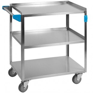 Carlisle UC3031827 3 Shelf Stainless Steel Utility Cart - 27 Carlisle UC3031827 3 Shelf Stainless Steel Utility Cart - 27