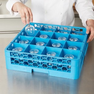 Carlisle RG16-114 16 Compartment OptiClean Glass Rack with 1 Extender Carlisle RG16-114 16 Compartment OptiClean Glass Rack with 1 Extender