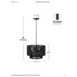 Globe Japandi Matte Black Paper Twine Chandelier - 120V, 60W Globe Japandi Matte Black Paper Twine Chandelier - 120V, 60W