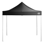 Backyard Pro Courtyard Series 10' x 10' Black Straight Leg Heavy-Duty Aluminum Instant Pop-Up Canopy Tent