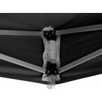 Backyard Pro Courtyard Series 10' x 10' Black Straight Leg Heavy-Duty Aluminum Instant Pop-Up Canopy Tent