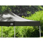 Backyard Pro Courtyard Series 10' x 10' Black Straight Leg Heavy-Duty Aluminum Instant Pop-Up Canopy Tent