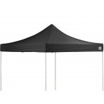 Backyard Pro Courtyard Series 10' x 10' Black Straight Leg Heavy-Duty Aluminum Instant Pop-Up Canopy Tent