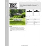 Backyard Pro Courtyard Series 10' x 10' Black Straight Leg Heavy-Duty Aluminum Instant Pop-Up Canopy Tent