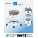 Boss Office B240-GY Gray Be Well Medical Professional Adjustable Stool