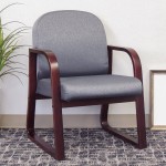 Boss B9570-GY Gray Fabric Mahogany Frame Side Chair