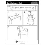 LumiSource Daniella Camel Faux Leather Accent Arm Chair with Black Metal Frame LumiSource Daniella Camel Faux Leather Accent Arm Chair with Black Metal Frame