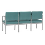 Lesro Lenox Steel Patriot Plus Sea Vinyl 3-Seat Sofa with Center Arms Lesro Lenox Steel Patriot Plus Sea Vinyl 3-Seat Sofa with Center Arms