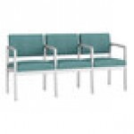 Lesro Lenox Steel Patriot Plus Sea Vinyl 3-Seat Sofa with Center Arms Lesro Lenox Steel Patriot Plus Sea Vinyl 3-Seat Sofa with Center Arms