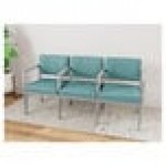 Lesro Lenox Steel Patriot Plus Sea Vinyl 3-Seat Sofa with Center Arms Lesro Lenox Steel Patriot Plus Sea Vinyl 3-Seat Sofa with Center Arms