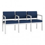 Lesro Lenox Steel Patriot Plus Sea Vinyl 3-Seat Sofa with Center Arms Lesro Lenox Steel Patriot Plus Sea Vinyl 3-Seat Sofa with Center Arms