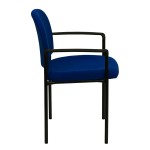 Flash Furniture BT-516-1-NVY-GG Navy Fabric Stackable Side Chair with Arms
