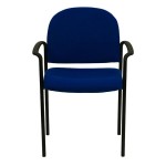 Flash Furniture BT-516-1-NVY-GG Navy Fabric Stackable Side Chair with Arms