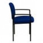 Flash Furniture BT-516-1-NVY-GG Navy Fabric Stackable Side Chair with Arms