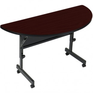 Correll Deluxe Half Round Flip Top Table, 24