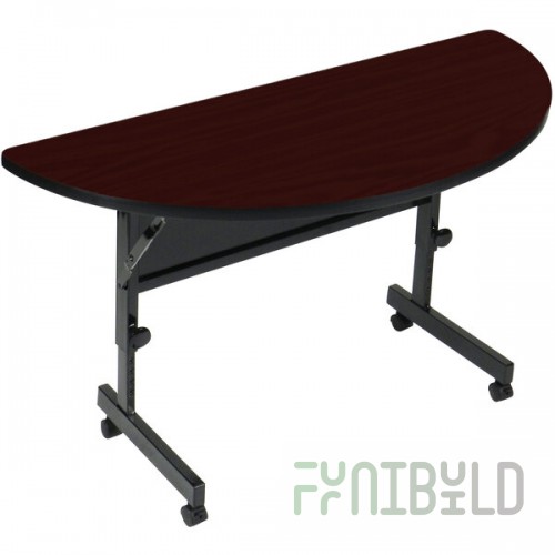 Correll Deluxe Half Round Flip Top Table, 24