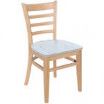 BFM Seating Berkeley Natural Beechwood Ladder Back Side Chair with Relic Antique Wash Seat BFM Seating Berkeley Natural Beechwood Ladder Back Side Chair with Relic Antique Wash Seat