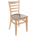 BFM Seating Berkeley Natural Beechwood Ladder Back Side Chair with Relic Antique Wash Seat BFM Seating Berkeley Natural Beechwood Ladder Back Side Chair with Relic Antique Wash Seat