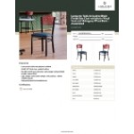 Lancaster Table & Seating Black Finish Side Chair with Navy Vinyl Seat and Mahogany Wood Back - Assembled Lancaster Table & Seating Black Finish Side Chair with Navy Vinyl Seat and Mahogany Wood Back - Assembled