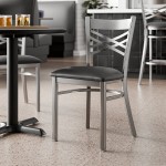 Lancaster Table & Seating Clear Coat Finish Cross Back Chair with 2 1/2