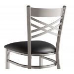 Lancaster Table & Seating Clear Coat Finish Cross Back Chair with 2 1/2