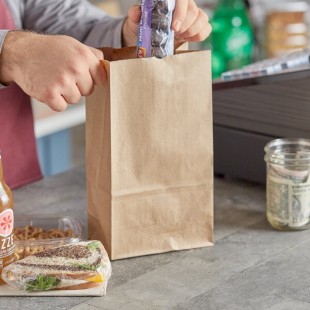 Choice Heavy Duty 6 lb. Heavy-Duty Natural Kraft Paper Bag - 500/Case