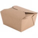 Fold-Pak 01BPEARTHM Bio-Plus Earth Kraft Microwavable Paper #1 Take-Out Container 4 3/8