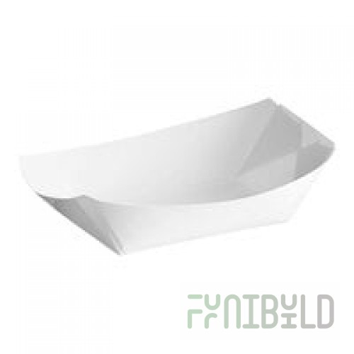 Southern Champion #50 1/2 lb. White Paper Food Tray - 1,000/Case