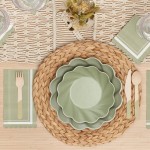 Sophistiplate Sage Scalloped Edge Paper Cocktail Napkin - 240/Case
