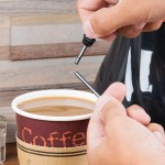Royal Paper STRNPLUG-BK Stix To Go Black Beverage Plug and Stirrer - 2,000/Case Royal Paper STRNPLUG-BK Stix To Go Black Beverage Plug and Stirrer - 2,000/Case