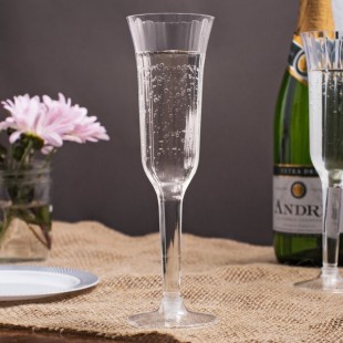 Visions 5 oz. Clear 2-Piece Plastic Champagne Flute - 10/Pack Visions 5 oz. Clear 2-Piece Plastic Champagne Flute - 10/Pack