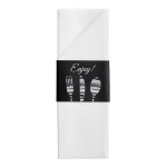 Dinex Black Enjoy Paper Napkin Sleeve with Napkin - 300/Case
