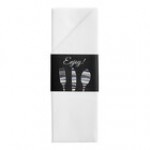 Dinex Black Enjoy Paper Napkin Sleeve with Napkin - 300/Case
