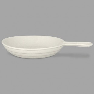 RAK Porcelain Chef's Fusion 5 oz. Sand White Porcelain Frying Pan - 12/Case