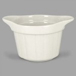 RAK Porcelain Chef's Fusion 5 oz. Sand White Porcelain Frying Pan - 12/Case