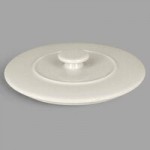 RAK Porcelain Chef's Fusion 5 oz. Sand White Porcelain Frying Pan - 12/Case