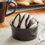 Acopa 5 oz. Glossy Black Fluted Stoneware Ramekin - 48/Case