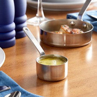 Vollrath 59777 2 oz. Round Mini Stainless Steel Sauce Pan