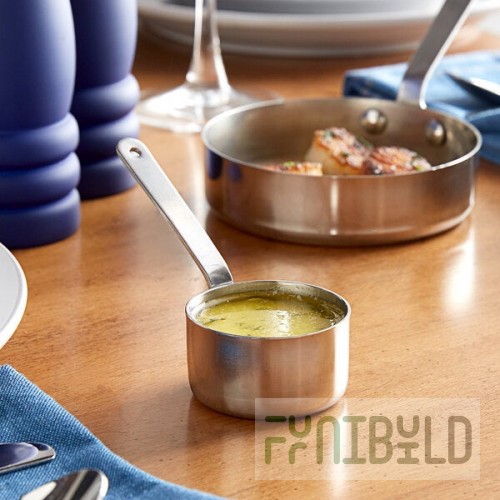 Vollrath 59777 2 oz. Round Mini Stainless Steel Sauce Pan