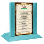 Menu Solutions WDAFR-A Ash Wood Menu Holder / Tent with 4