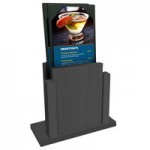 Menu Solutions WDAFR-A Ash Wood Menu Holder / Tent with 4