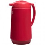 Zojirushi AHGB-10D-RA 34 oz. Red Glass-Lined Thermal Serve Carafe with Twist Open Stopper