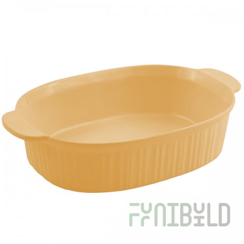Bon Chef 5055 4 Qt. Ginger Sandstone Finish Cast Aluminum Oval Casserole Dish